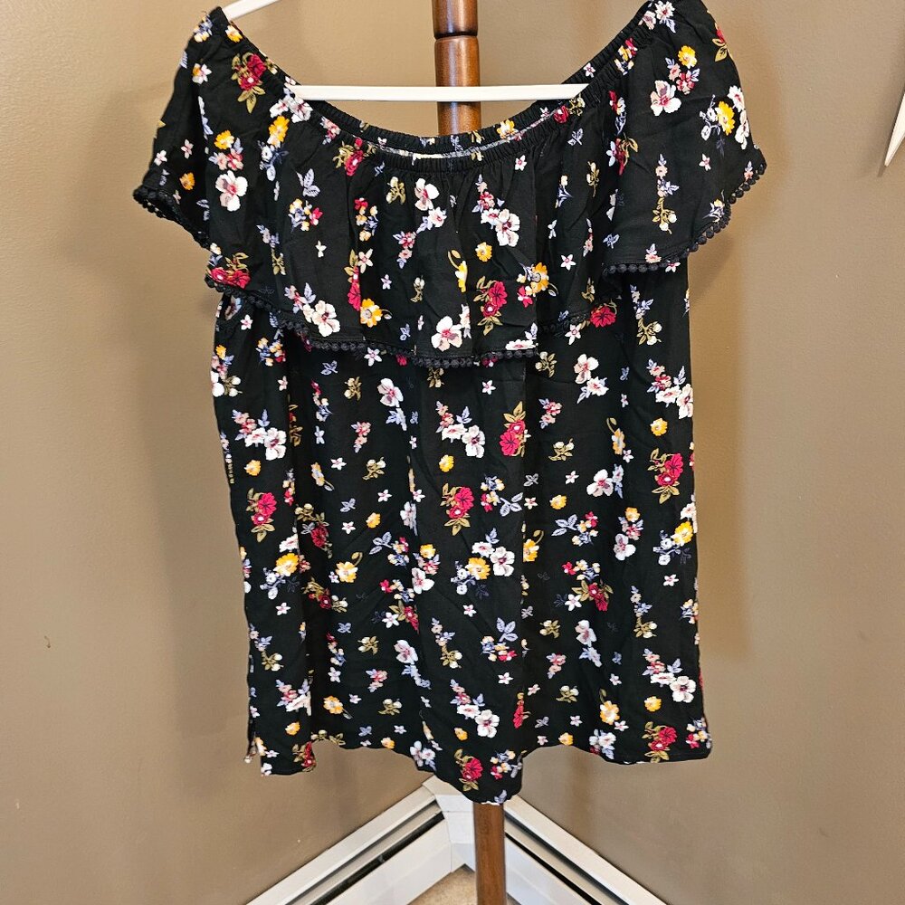 Faded Glory, plus size 2X, off the shoulder, peasant blouse